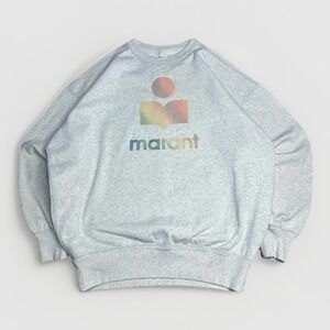 Isabel Marant Etoile Mindy Crewneck Sweatshirt Womens 38 Gray Pullover Heavy